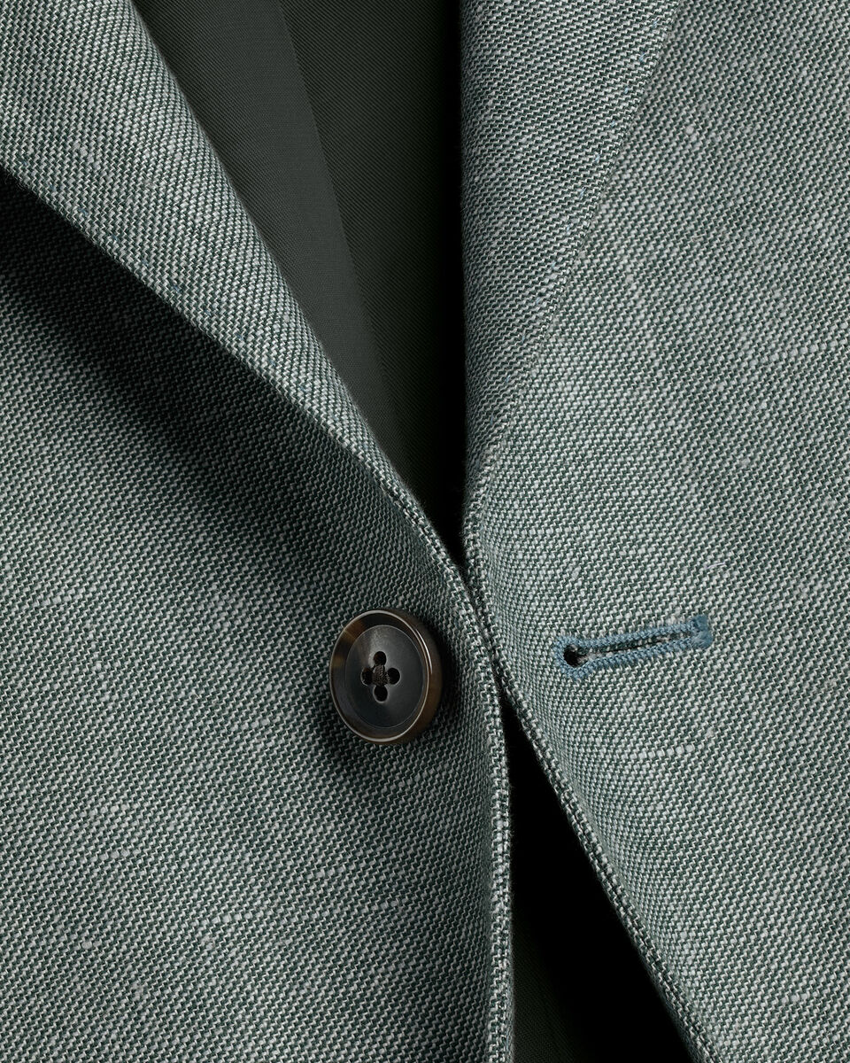 Charles Tyrwhitt Linen Cotton Jacket - Green