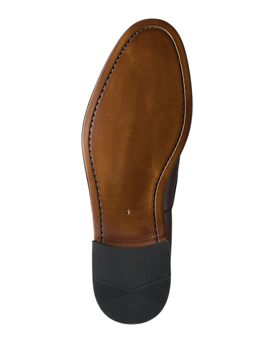 Charles Tyrwhitt Grain Leather Tassel Loafers - Chocolate Brown