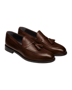 Charles Tyrwhitt Grain Leather Tassel Loafers - Chocolate Brown