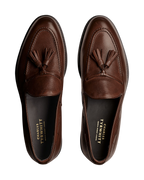 Charles Tyrwhitt Grain Leather Tassel Loafers - Chocolate Brown