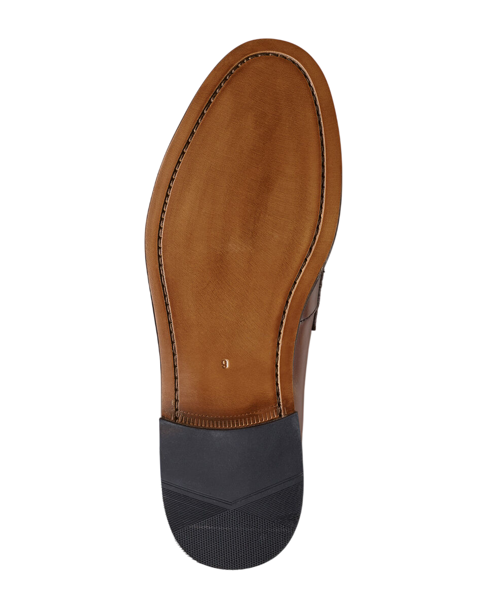 Charles Tyrwhitt Leather Penny Loafers - Chestnut Brown