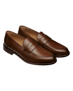 Charles Tyrwhitt Leather Penny Loafers - Chestnut Brown