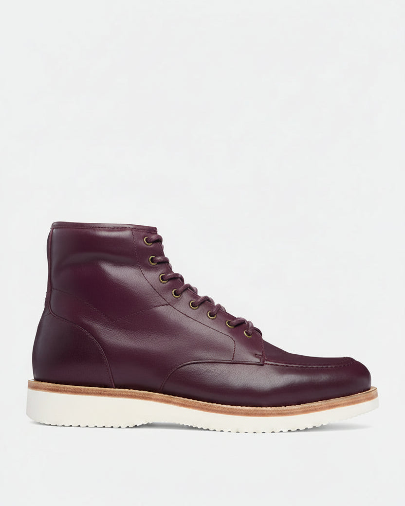 Oliver Sweeney Salerno Burgundy Antiqued Leather Moccasin Boots