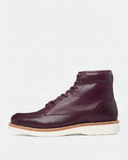 Oliver Sweeney Salerno Burgundy Antiqued Leather Moccasin Boots