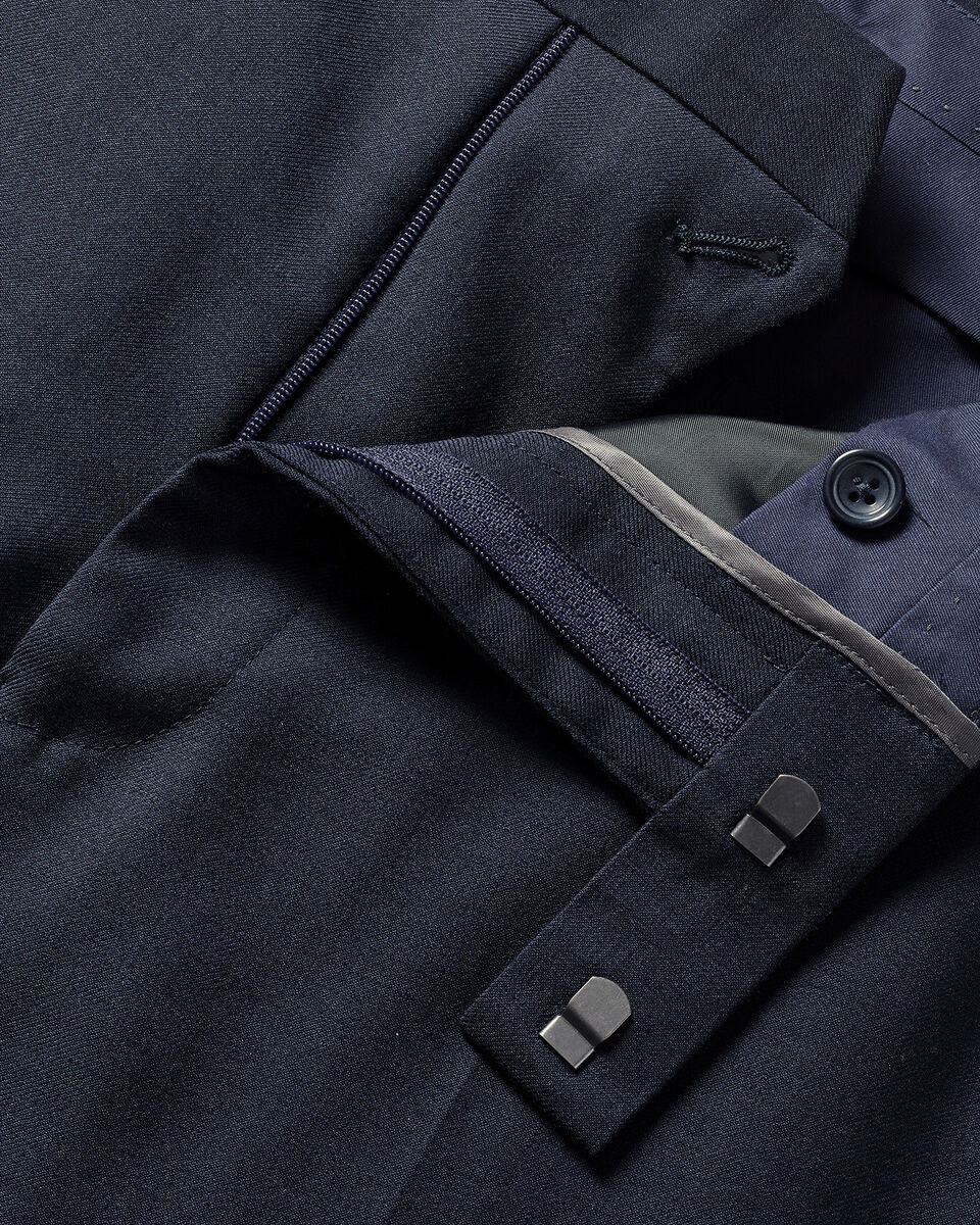 Charles Tyrwhitt Natural Stretch Twill Suit Trousers - Navy