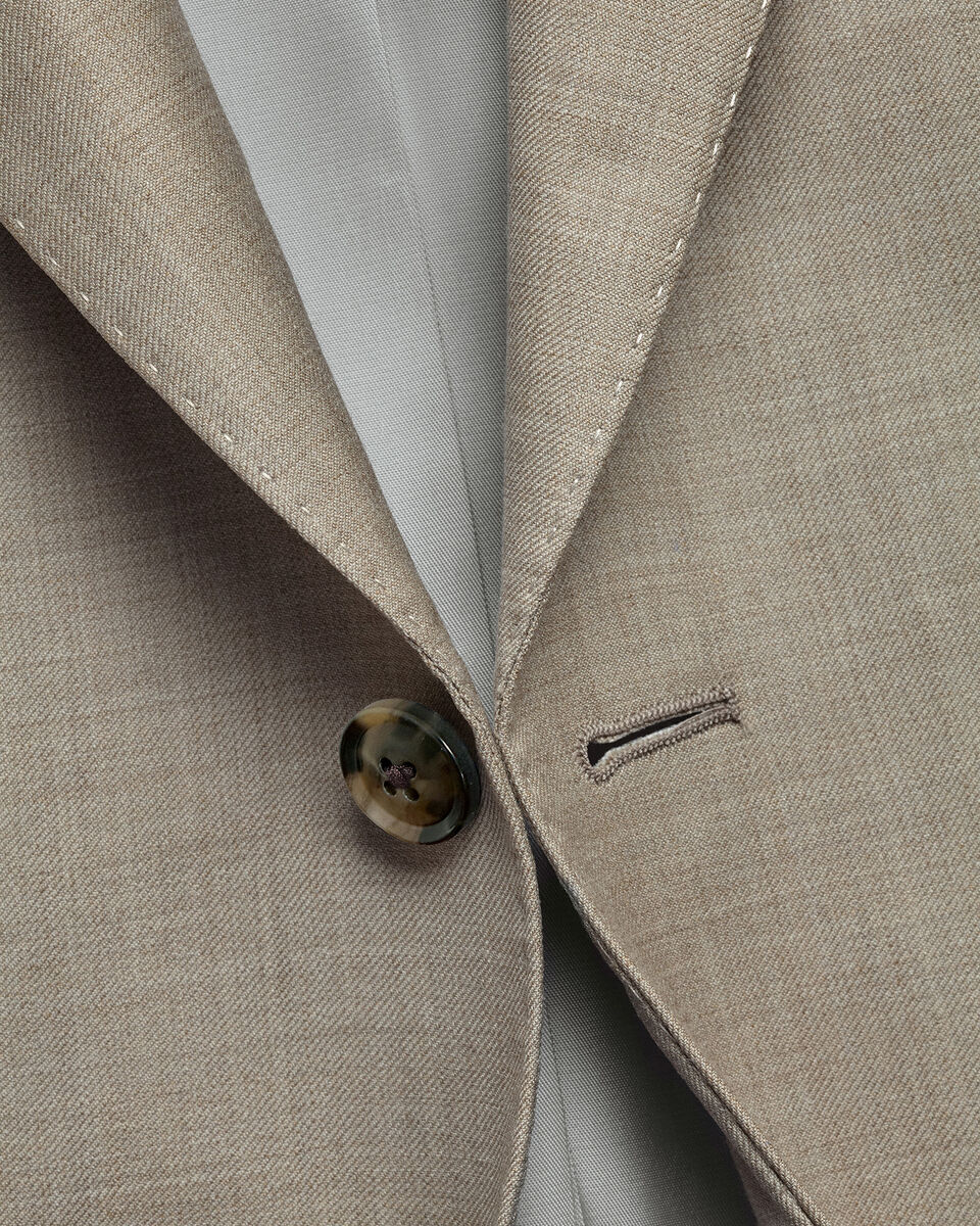 Charles Tyrwhitt Natural Stretch Twill Suit - Taupe