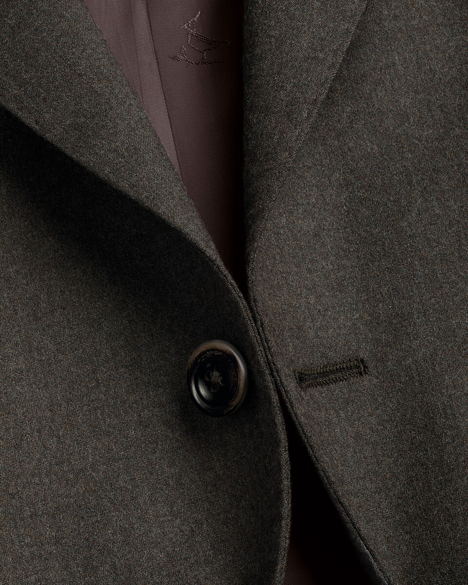 Charles Tyrwhitt Italian Luxury Flannel Suit - Mocha