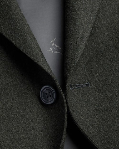 Charles Tyrwhitt Italian Luxury Flannel Suit - Olive Green