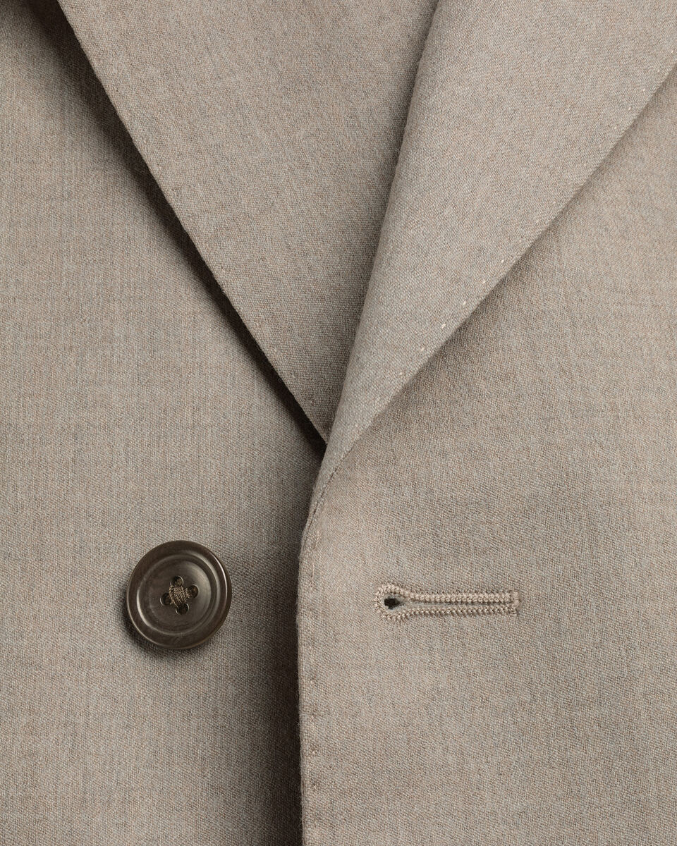 Charles Tyrwhitt Italian Luxury Double Breasted Flannel Suit - Taupe
