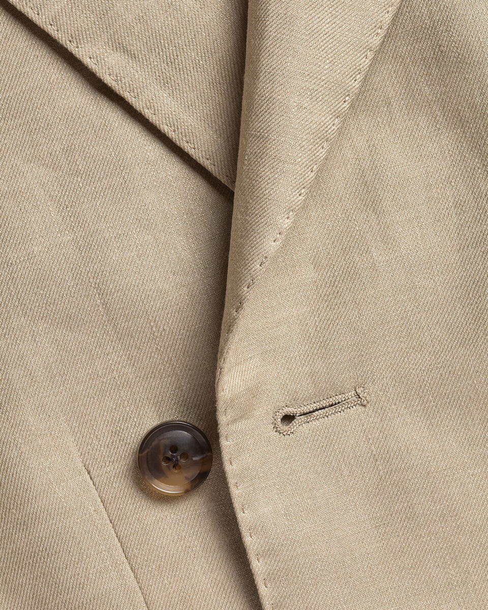 Charles Tyrwhitt Double Breasted Linen Suit - Taupe