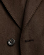 Charles Tyrwhitt Double Breasted Linen Suit - Chocolate Brown