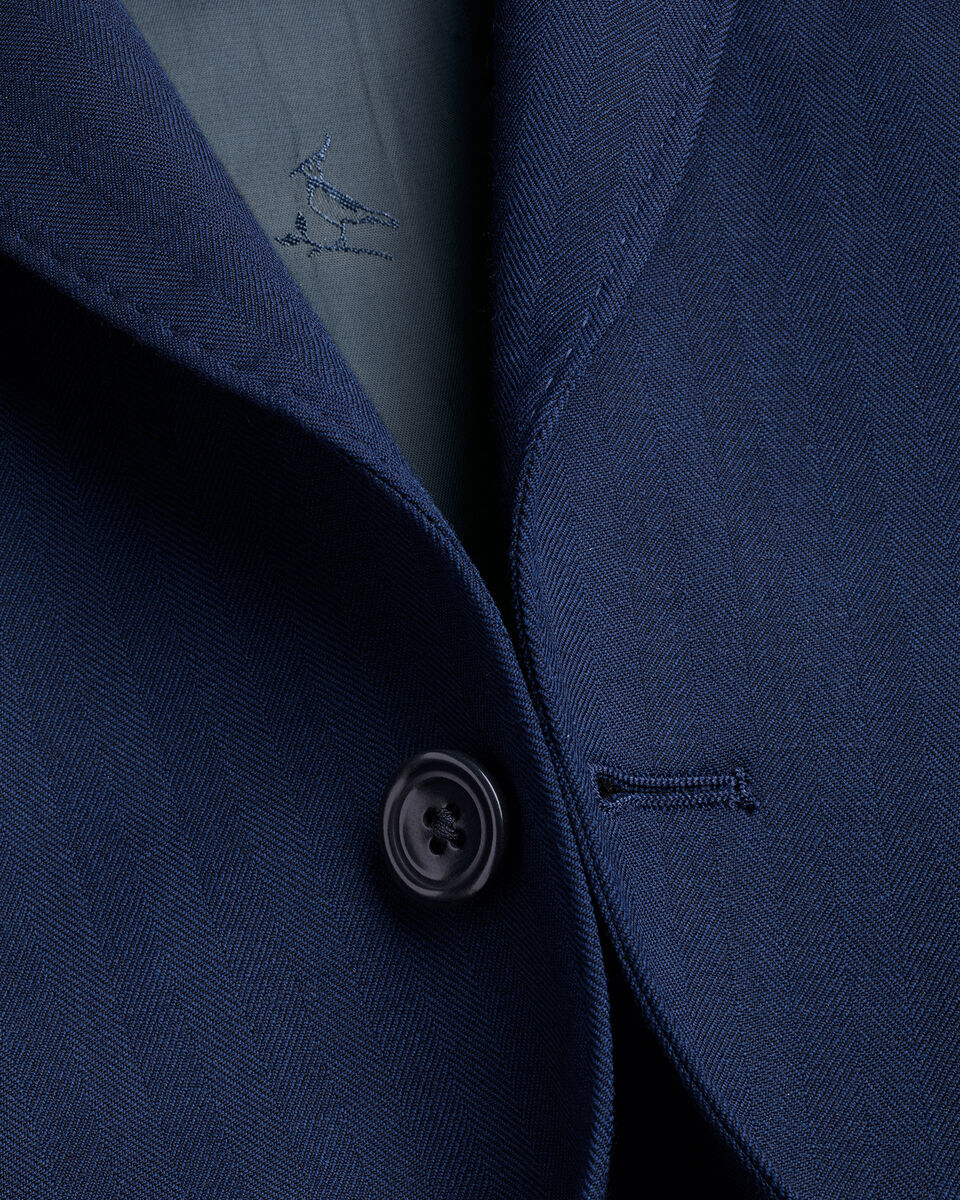 Charles Tyrwhitt Ultimate Performance Herringbone Suit - Royal Blue
