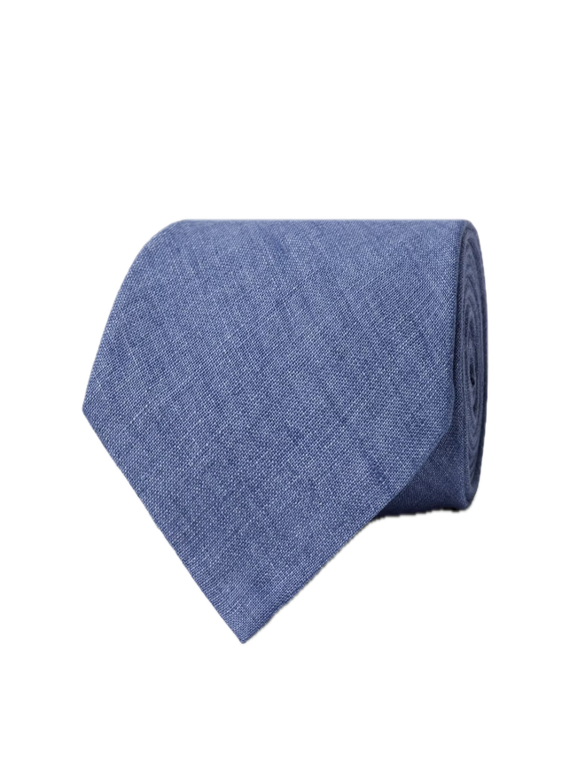 Hawes & Curtis 1913 Mélange Linen Tie - Denim