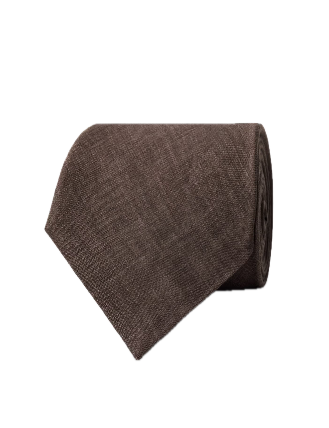 Hawes & Curtis Lilac 1913 Linen Tie - Brown