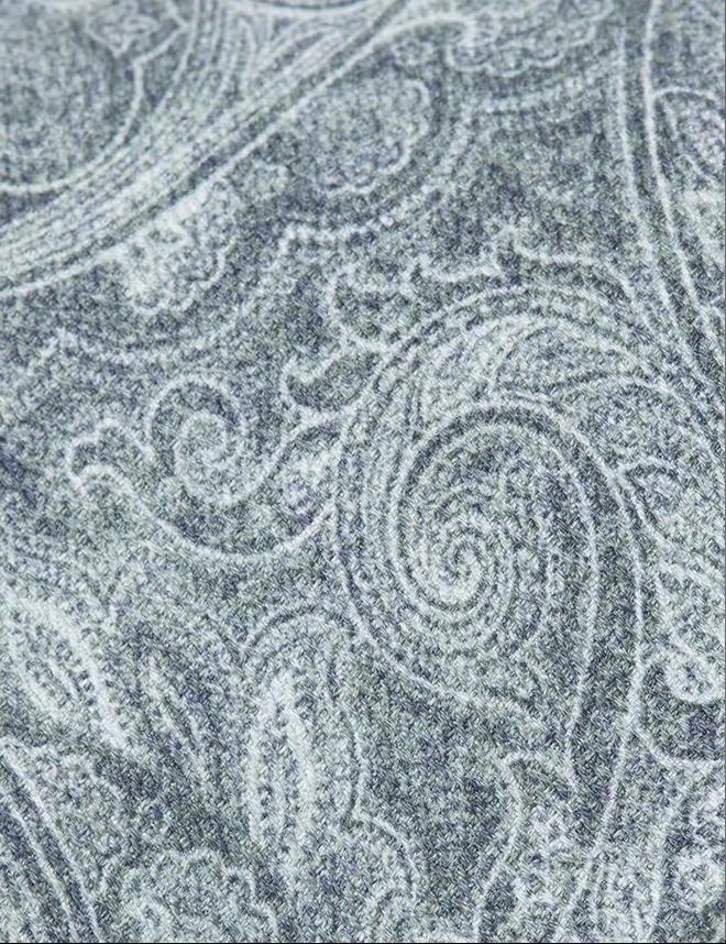 Hawes & Curtis Sage Green Paisley Italian Silk Tie - 1913 Collection