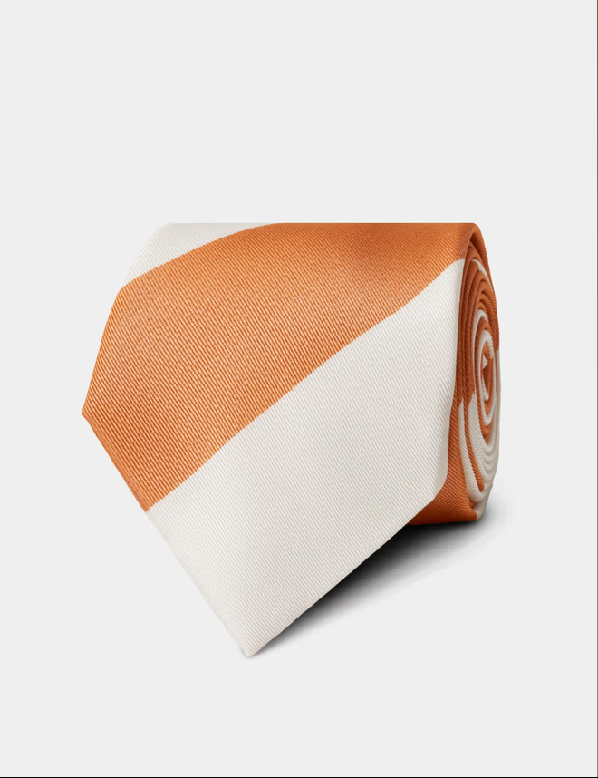 Hawes & Curtis Orange Regatta Stripe Tie
