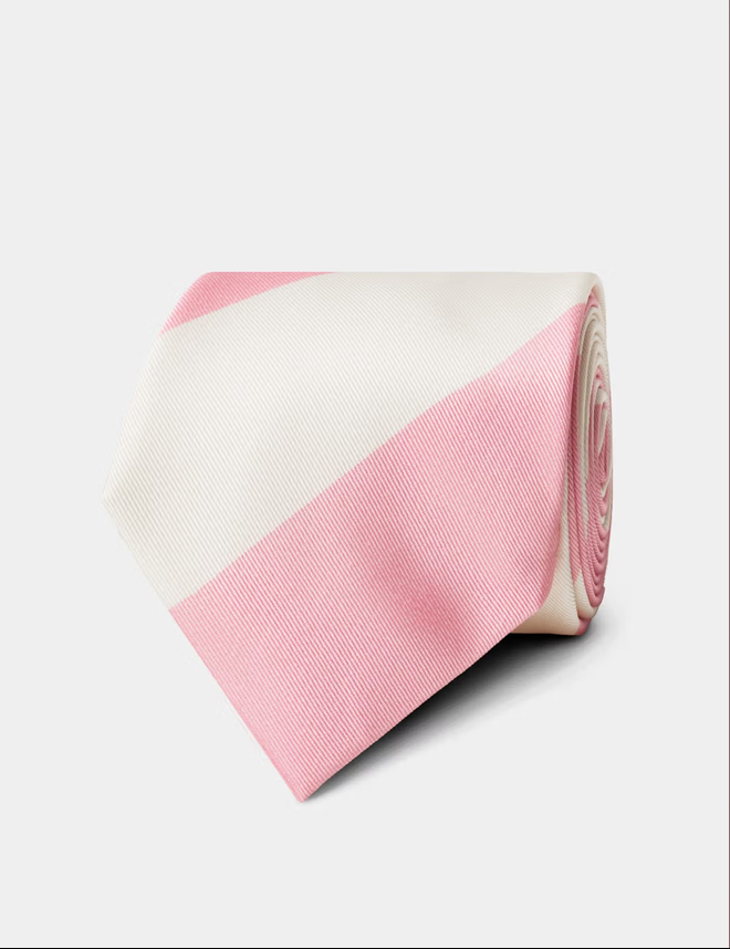Hawes & Curtis Pink Regatta Stripe Tie