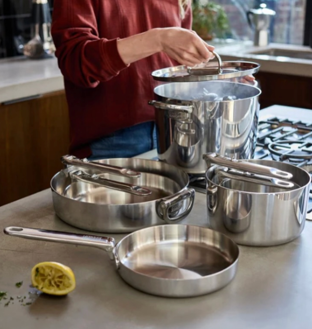 Joseph Joseph Space Steel Folding Handle 6-Piece Cookware Set
