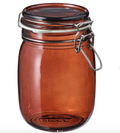 IKEA Red-Brown Glass Jar with Lid, 1L