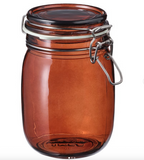 IKEA Red-Brown Glass Jar with Lid, 1L