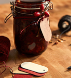 IKEA Red-Brown Glass Jar with Lid, 1L