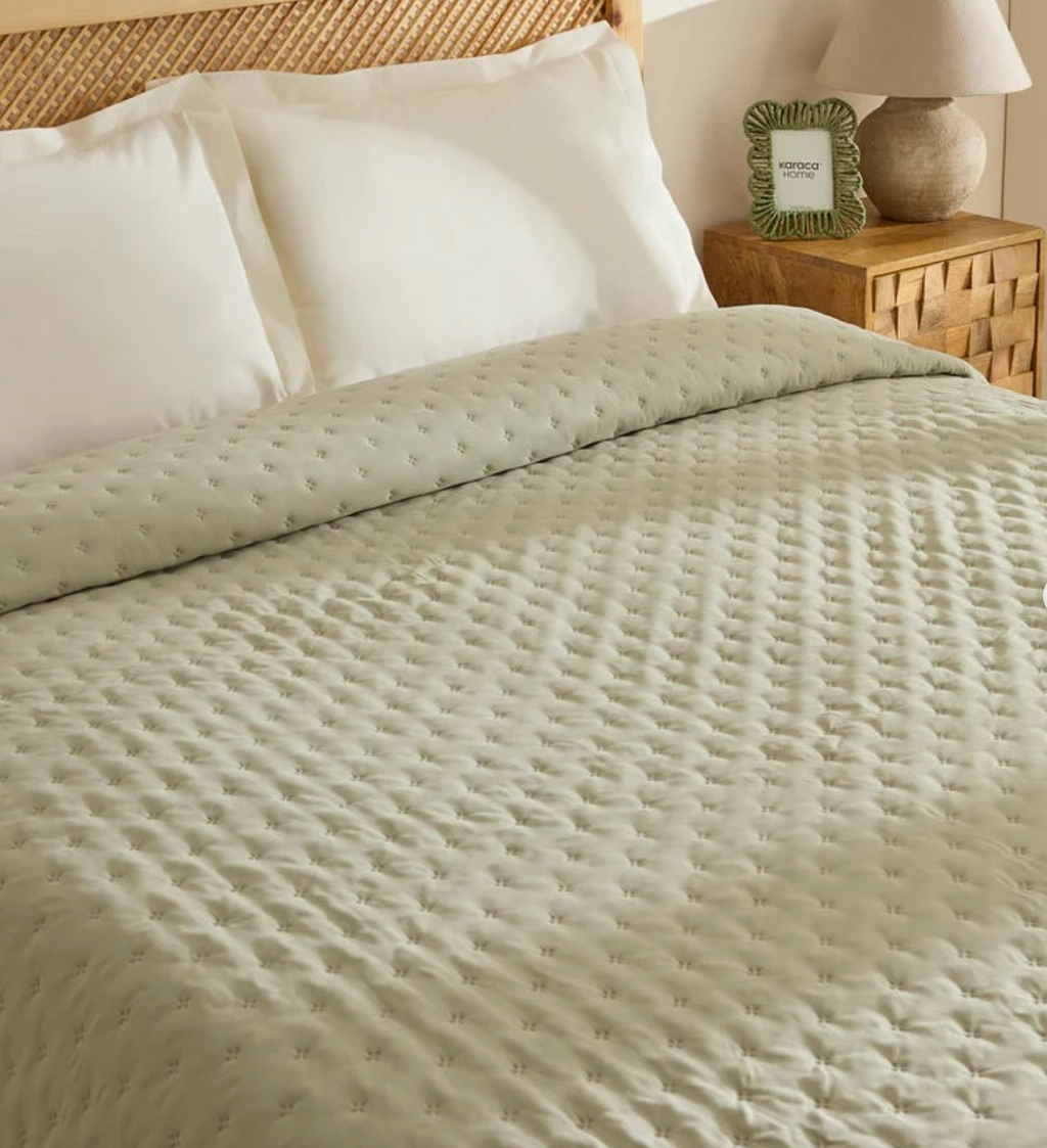Karaca Home Breezy Bedspread – Sage Green