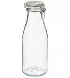 IKEA Bottle Shaped Jar with Lid, Clear Glass, 1.4L