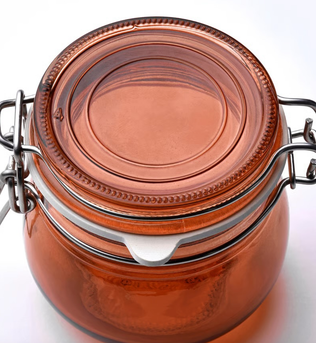 IKEA Glass Jar with Lid, Multicolour, 13cl