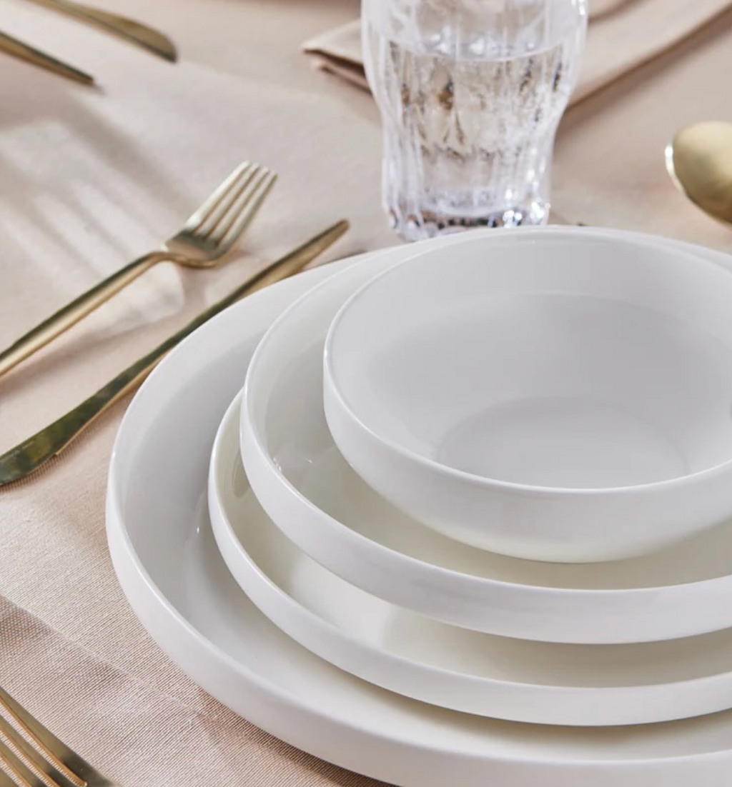 Karaca 24-Piece Dinner Set for 6 People – White