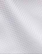 Hawes & Curtis Fitted Slim White Textured Weave Non-Iron Shirt - Contrast Detail