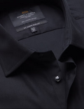 Hawes & Curtis Slim Black Waffle Design Evening Shirt