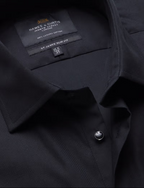 Hawes & Curtis Slim Black Waffle Design Evening Shirt