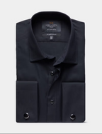 Hawes & Curtis Slim Black Waffle Design Evening Shirt