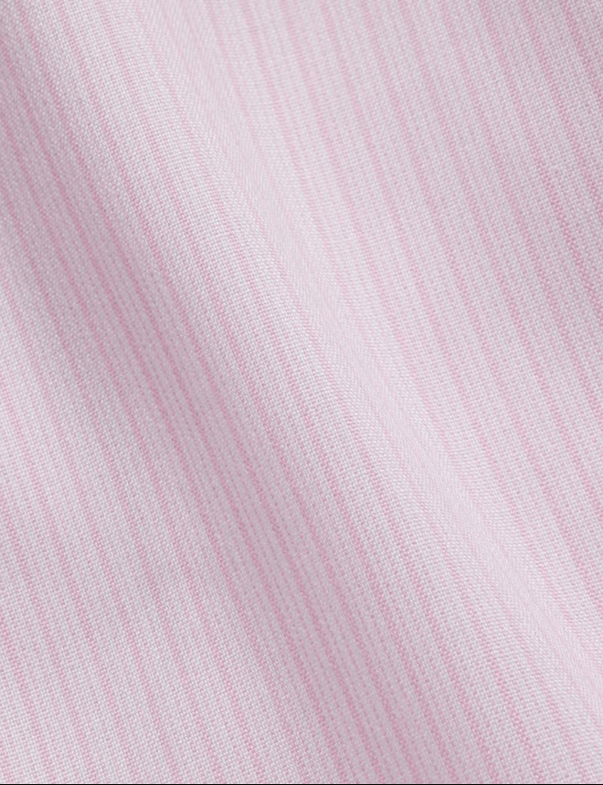 Hawes & Curtis Slim Fit Pink & White Stripe Non-Iron Shirt