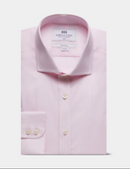 Hawes & Curtis Slim Fit Pink & White Stripe Non-Iron Shirt