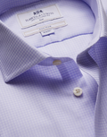 Hawes & Curtis Slim Fit Lilac & White Mini Check Non-Iron Shirt