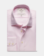 Hawes & Curtis Slim Fit Pink & White Textured Stripe Non-Iron Shirt