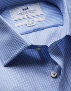 Hawes & Curtis Slim Fit Blue & White Bi Stripe Non-Iron Shirt
