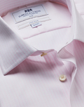 Hawes & Curtis Slim Fit Pink & White Mini Check Non-Iron Shirt