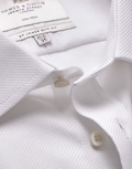 Hawes & Curtis Slim Fit White Fabric Interest Non-Iron Shirt
