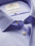 Hawes & Curtis Slim Fit Blue & Pink Check Non-Iron Shirt