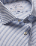 Hawes & Curtis Slim Fit Blue & White Stripe Non-Iron Shirt