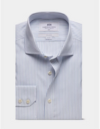 Hawes & Curtis Slim Fit Blue & White Stripe Non-Iron Shirt