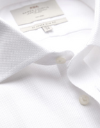 Hawes & Curtis Slim Fit White Textured Weave Non-Iron Shirt