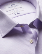 Hawes & Curtis Slim Fit Lilac & White Textured Weave Non-Iron Shirt