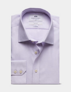 Hawes & Curtis Slim Fit Lilac & White Textured Weave Non-Iron Shirt