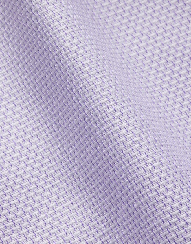 Hawes & Curtis Slim Fit Lilac & White Textured Weave Non-Iron Shirt