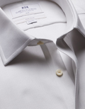Hawes & Curtis Slim Fit Grey & White Textured Weave Non-Iron Shirt