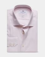 Hawes & Curtis Slim Fit Pink & White Bi Stripe Non-Iron Shirt