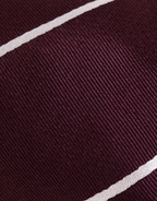 Hawes & Curtis Burgundy & White Stripe Repp Tie